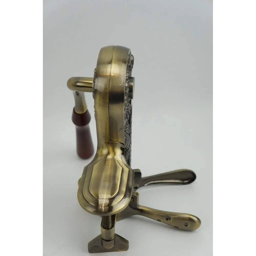 Legacy Wine Enthusiast Opener Corkscrew Brass Grape Relief Table Mount Clamp EUC